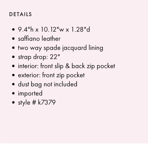 Kate Spade Jackson Crossbody Burgundy Bag - Picture 10 of 10